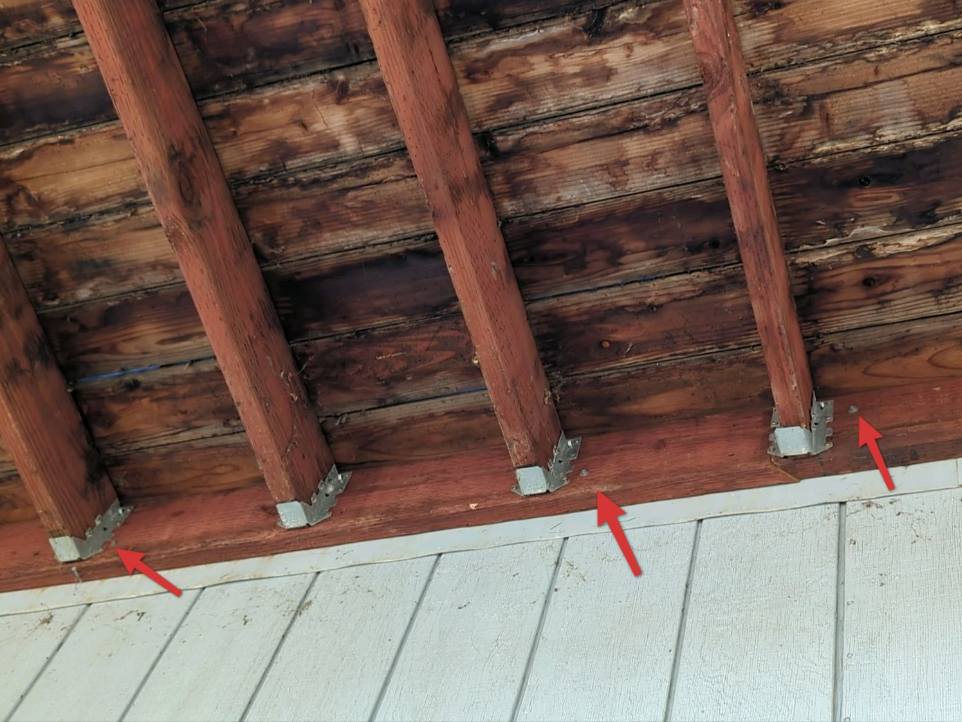 improperly secured deck